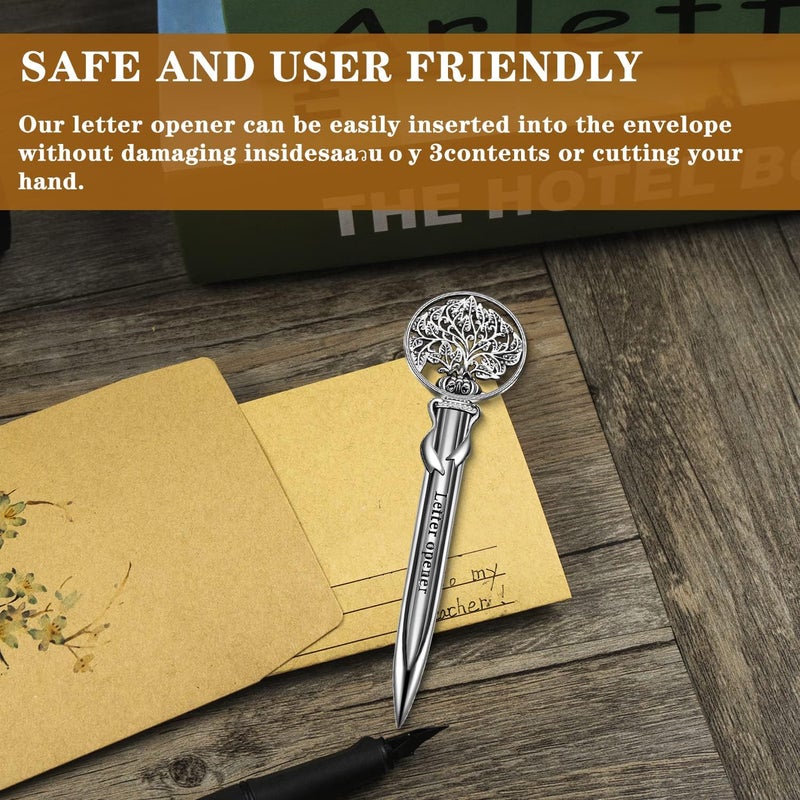 Arbootjin Letter Opener,Envelope Opener Letter Openers Envelope Slitter Mail Opener Envelopes Stationery for Package,Envelope,Paper Cut,Safe Mail Opener - Image 3